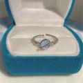 Blue Crystal Planet Rings Aesthetic Creative Zircon Asteroid Open Ring Y2k Shiny Zircon Rings For Women Teens Party Jewelry. 