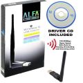 Alfa WiFi Net Wireless-N USB Adapter with Fixed 3dBi Antenna – High Speed WiFi Receiver for PC & Laptop | Soft AP Utility Support | USB WiFi Dongle for Windows OS | Signal Booster with Long Range Antenna – Model WW07 / W113 – Plug & Play Device. 