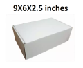 Packaging Box Size 9X6X2.5 - White Hard Rigid Boxes For Orders Packing. 