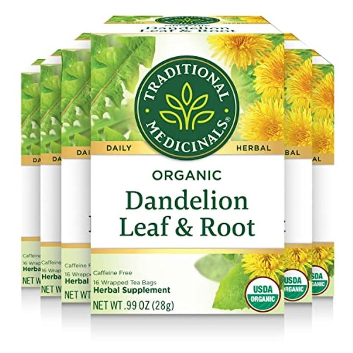 Traditional Medicinals Tea, Organic Dandelion Leaf & Root, Supports Kidney Function & Healthy Digestion, 100gm pouch