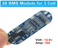 Lithium Battery 3S 12V 10A Charge Protection Board BMS PCM for 18650 Li-ion Cells Charging-3s 10A BMS for Li-ion 18650 cells-3S 10A BMS Module for Li-ion 18650 Battery Charger Protection 11.1V 12.6V Battery Balancer. 