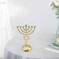 Jewish Candlestick Metal Candle Holder 7 Branch Antique Designed Height 21cm. 