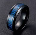 TUNGSTEN DRAGON BLUE LIGHTNING RING FOR BOYS - NEVER FADE. 