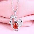 925 Sterling Silver zircon chicken Necklaces Pendant Fashion Sterling Silver Jewelry Statement for Women Bijoux. 