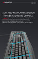MONSTER Airmars KM1 USB Wired Keyboard Concave Convex Key Cap Design - Black. 