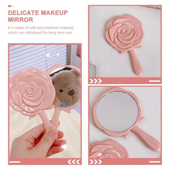 New%20Flower%20Knows%20Series%20Makeup%20Mirror%20Hand-held%20Mirror%20Makeup%20Tool%20Portable%20Small%20Mirror%20to%20Carry%20Handle%20Mirror%20-%20Image%203