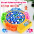 Electric Musical Lightning Battery Operated Fishing Toy Game Set For Kids Boys and Girls - Electrical Rotating 15 Fish Games Music and Sound Toys. 