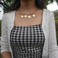 Round Coin Initial Name Necklace For Women Gold 26 Alphabet Jewelry S Rainbow Letter Necklace Collar Iniciales. 