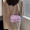 Yfashion Women Quilted Crossbody Shoulder Bag Trendy Pu Leather Solid Casual Messenger Bag. 