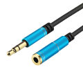 3.5mm Jack Aux Audio Male to Female Extension Cable 3/4 Pole with Microphone Stereo Compatible For PC Headphone Car Speaker Mic. 