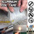 Tape High Temperature Resistance Aluminum Foil Flex Tape Waterproof Tape Thicken Wall Crack Roof Repair Adhesive Sealant. 