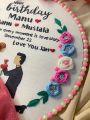 Personalized Handmade Hoop Embroidery Gifts | Customizable Home Decor for Special Occasions (10-Inch) | Birthday Gift For Wife | Valentines Day Gift For Girl Friend | Wedding Gift | Marriage Gift | Affordable Romantic Gifts| Romantic Gift For GF. 