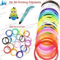 JW 10 Meter PLA 1.75mm Filament Printing Materials Reusable Plastic for 3D Printer Extruder Pen Accessories-PLA Filament For 3D Pen -Eco-friendly Material 3D Pen Filament - Colorful 1.75 mm Filaments For High Temperature Pen Food Grade PLA. 