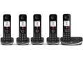 BT Advanced (Set of 5) intercom plus PTCL Wireless Landline Phone plus intercom with Call Blocker, Speaker Phone, Caller ID, Answering Machine and Free 10 New Rechargeable Cells. 