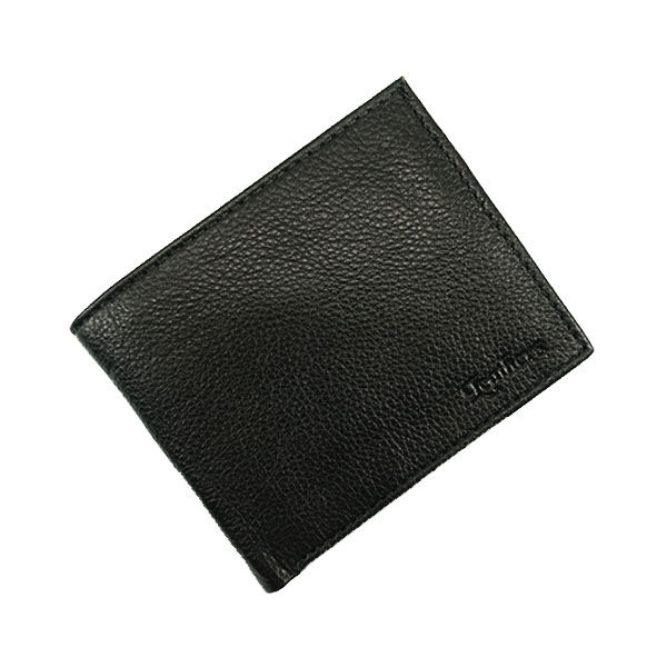 Pocket Size Black Texture Leather Wallets
