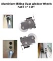 Pack of 2 Aluminum Sliding Window Wheel Window Roller- For Almunium Glass Window. 