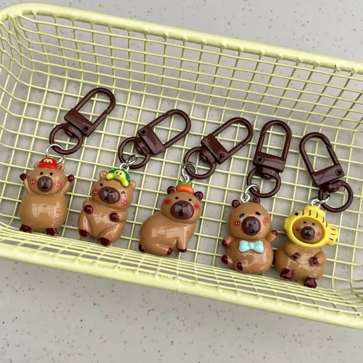 Creativity Capybara Key Chain All-purpose Cartoon Bag Charm Resin ...