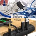 Cable Clips, INCHOR Cable Organizer Cord Holder for Desk, Charging Cable Holder Cord Clips, Nightstand Cord Organizer Cable Management Wire Clip ( 5,  Slots). 
