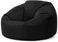 Black Puffy Bean Bag Sofa XXL Large. 