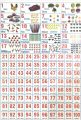 8 Pcs Set Animals, Fruits, Birds, Vegetables, Counting Early Learning Children Adhesive Stickers. 