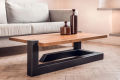 Iron Wood Coffee Table - Wrought Iron and Wood Coffee Table – Centre Table. 