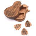 Wooden Guitar Picks Case Plectrum Box Wood Guitar Pick Box for Guitar Picks Storage,for Jazz/Guitar/Ukulele/Bass. 