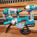 TOTAL 20V Lithium-ion Cordless 3pcs Combo Kit - Cordless Rotary Hammer - Cordless Impact Driver - Cordless Angle Grinder - 2 Pcs 4.0Ah Battery & Charger. 