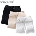 WESAY JESI Women Safety Short Pants Summer Seamless Panties Woman Anti-Bacterial Cotton Breathable XXL Plus Size Beige 3 Colors. 