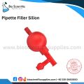 Pipette Filler Red Color Made of Silicon Rubber - Silicon Rubber Pipette Filler, 3 Valves Lab Pipette Filler Bulb, Three Valve Safety Pipette Filler. 