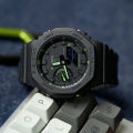 (Ready Stock) G .Shock GA2100 Men Watch Digital Sport Watch LED Display Water Resistant Shockproof and Waterproof World Time LED Auto Light Sports Square Wrist Watches GA-2100-1A3 (copy original 1.1 premium). 