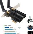 Ubit WiFi 6 AX3000E Wireless Card, Max 2974Mbit/s, Tri-Bands (6G/5G/2.4G), BT 5.2, OFDMA, MU-MIMO, Ultra-Low Latency, WIN10/11. 