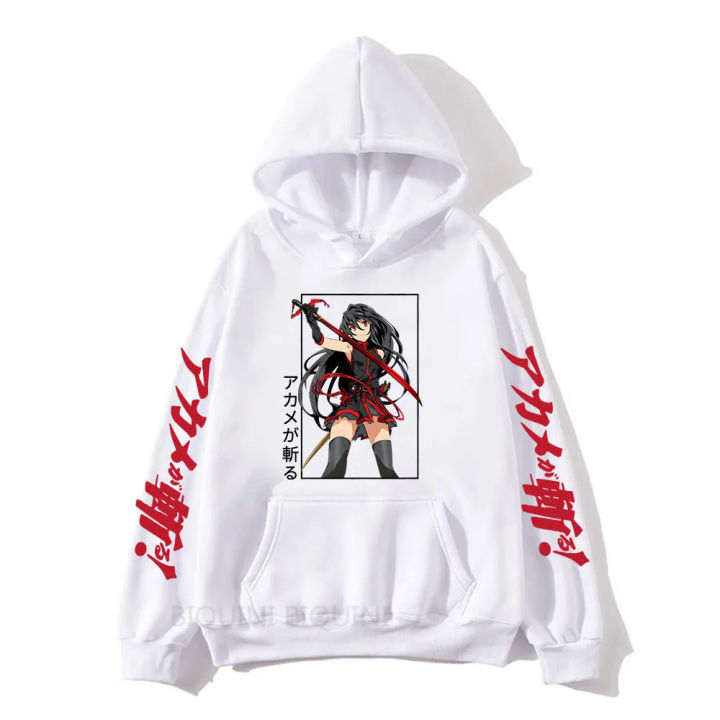 Akame Ga Kill KLK Hoodies Japanese Anime Harajuku Aesthetic Streetwear Vintage Winter Long Sleeve Hip Hop Men Sweatshirts Tops