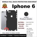 IPHONE APPLE 6 FULL BACK 360 Protection Skin / Wrap - MATTE BLACK. 