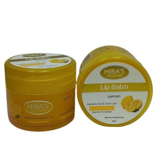 Hiba-Collection Lemon Lip Balm, Best For Cracked Lips Smooth And Soft Natural Look Smells Good