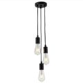 New 3in1 E27 Lamp Base Socket Ceiling Pendant Light Lamp Holder Black Lamp Bases Hanging Light Fitting Decor, For Home, Office, TV Lounge, Bed Room, Led Light, Led Bulb, Filament Bulb (BULB NOT INCLUDED). 