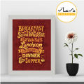 Food Lover Themed Quotation Wall Art Frame For Office, Restaurant and Home Décor - OFD88. 