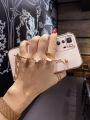 For Xiaomi POCO X3 GT Back Cover with Lucky Clover Wristband Chain Fashion Bracelet Shiny Plating Square Edge Bumper Phone Case Soft Silicone Bumper Protective Cover. 