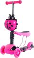 Kick Scooter for Kids with Folding Seat, Mini Kick Scooter Aluminum Folding Scooters with LED Light Up Wheels, Adjustable Height for Kids. 