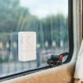 Defender Window Alert Vibration Alarm - Smashed Glass Alarm 110dB Siren - Window Alarm Vibration Shock Glass Siren - Theft Deterrent Alarm Warning Chime With Sticker - Detect Forced Entry (2 x Pack). 