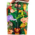 Jungle Goody Bags - 10 x 6 Inch - Gift Bags - Jungle Themed Party - Green - Unisex - Pack Of 10. 