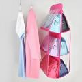6 Pockets Hanging Handbag Closet Organizer, Purse Storage,Space Saver Bags. 