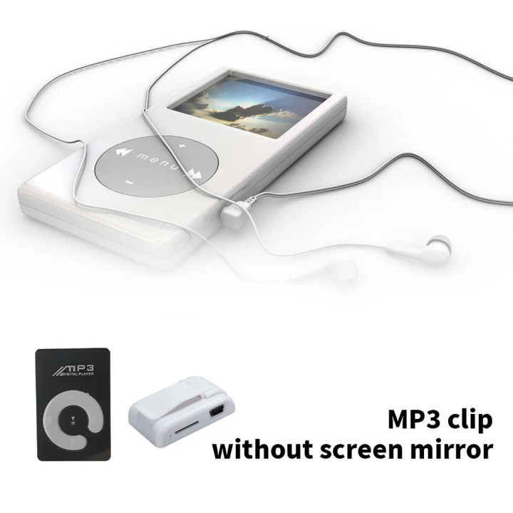 Mirror Surface Mini MP3 Player – Portable Music Player with TF Card ...