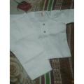 Boys White Kurta Shalwar Kameez Traditional Pakistani Suit for Kids. 