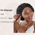 Satin Silk Hair Bonnet Cap for Sleeping Hair Bonnets for Women Curly Natural Hair Luxury Bonnet Silk Cap for Women Adjustable Plastic Silk Bonnet Cap For Girls Silk hair protection bonnet, Satin hair protection bonnet. 