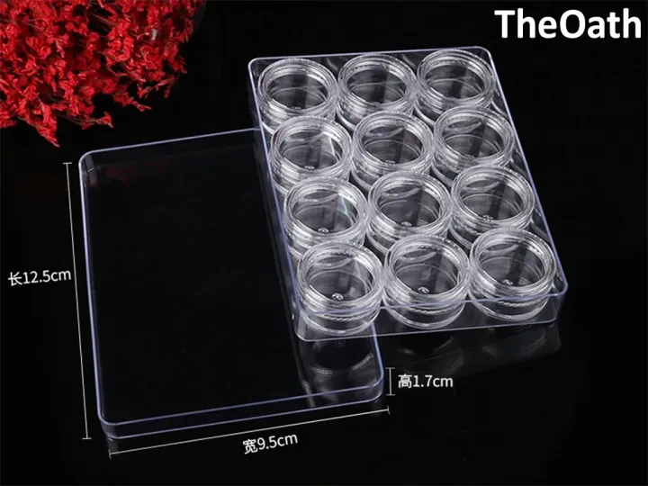 12pcs%205grams%20Empty%20Cosmetic%20Plastic%20Containers%20with%20Lid%20Clear%20for%20Cream%20Makeup%20Lotions%20Lip%20Balm%20Eyshadow%20Sample%20Glitter%20Storage,%20Mini%20Refillable%20Travel%20Jars%20Small%20-%20Image%204