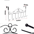 Over Door Hanger with 7 Hooks Metal Over the Door Towel Hook Organizer, Hanging Storage Rack for Hat, Coats, Purses, Scarves, Clothes, Jackets, Belt, Bedroom, Bathroom, Closet. 