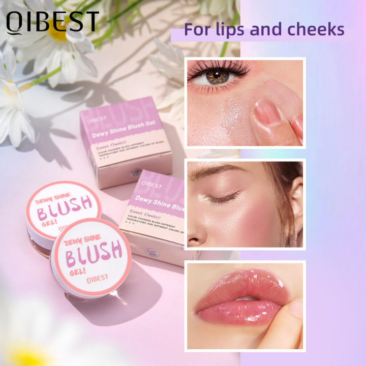 Color Changing Gel Blusher Warm Temperature Change Blush Cream Multi-use Blusher Lip Liquid Blush Cheek Cream Glossy Face Blush