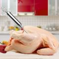 Meat Injector Syringe, 2-oz Marinade Flavor Injector 304 Stainless Steel with 3 Professional Needles,2 Cleaning Brushes and 4 Silicone O-rings. 