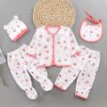 Newborn Baby Dress - 5PCs Newborn Baby Baba Clothes | Zero Size Starter Gift Set | 0-4 Month Kids Dress Up Set | New Born Baby Clothing Suit - SOFT CROWN DRESS. 
