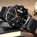 Men's Watches -Luxury Men Business Quartz WristWatch- Leather Bracelet Watch Sports Casual Male Luminous Clock. 